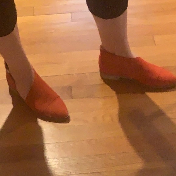 FREE PEOPLE orange cutout flat bootie - Picture 4 of 5